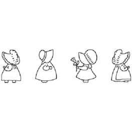  3" Sunbonnet Sue - Small 