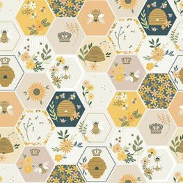 Stof D-3052 Multi Bees Knees by Dear Stella