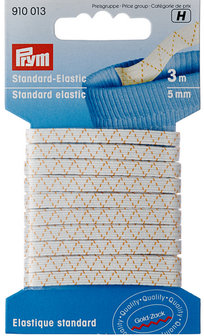 Prym/Goldzack Elastiek 5 mm wit of zwart