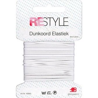 Restyle Dunkoord elastiek zwart of wit