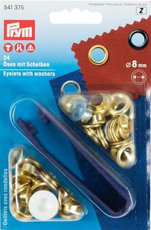 Prym Ringen met schijven 8 mm goud