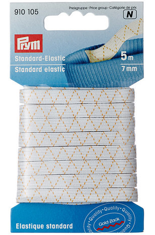 Prym/Goldzack Elastiek 7 mm wit of zwart