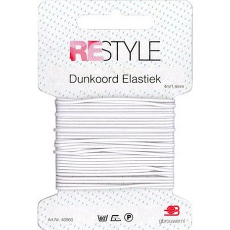 Restyle Dunkoord elastiek zwart of wit