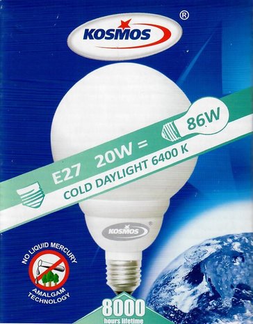 20 Watt Daylight Spaarlamp Kosmos-Bol