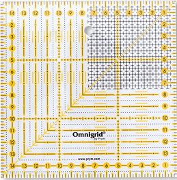Liniaal 15x15cm Prym/Omnigrid